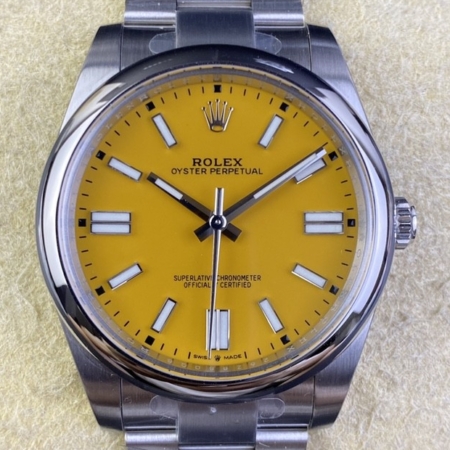Clean Factory Rolex Oyster Perpetual M124300-0004 Yellow Dial Size 41mm Watches