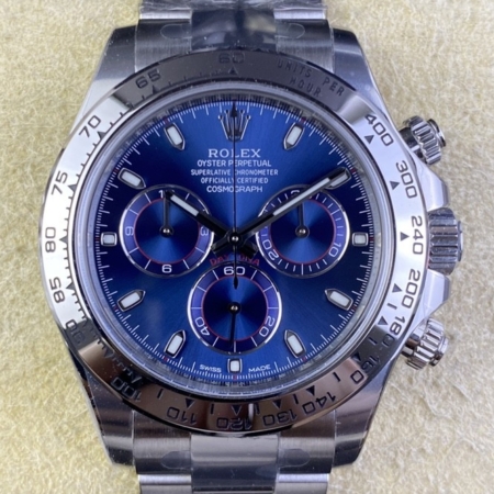 Clean Factory New Rolex Cosmograph Daytona M116509-0071 Blue Panda Plate