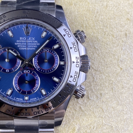 Clean Factory New Rolex Cosmograph Daytona M116509-0071 Blue Panda Plate