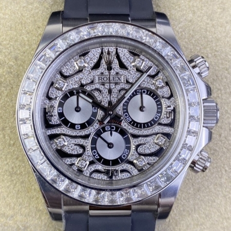 Clean Factory Custom Modified Watch Rolex Cosmograph Daytona 116588 TBR Tiger Dial Platinum Watch