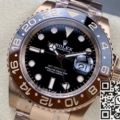 C+ Factory Fake Rolex GMT Master II M126715CHNR-0001 3285 Rose Gold Watch
