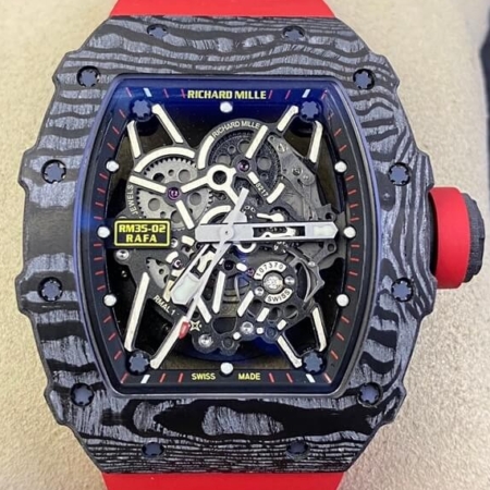 ZF Factory Best Richard Mille RM35-02 V3 Red Rubber Strap Replica