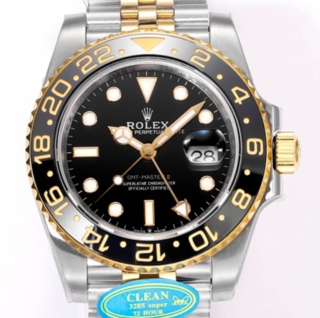 Clean Factory Fake Rolex GMT Master II M126713GRNR-0001 Black Dial 3285