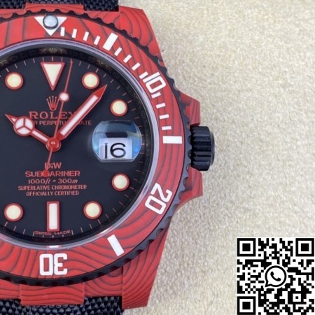 VS Factory Custom Rolex Replicas Submariner Red Carbon Fiber Case