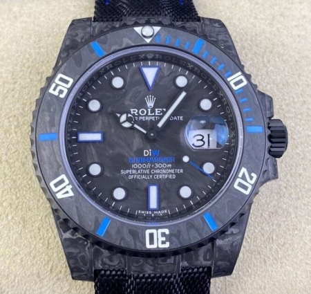 VS Factory Custom Rolex Submariner Replica Carbon Fiber Case Blue