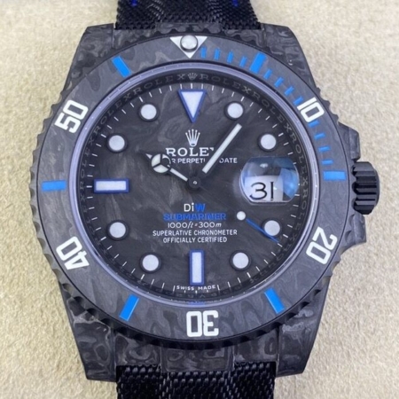 VS Factory Custom Rolex Submariner Replica Carbon Fiber Case Blue
