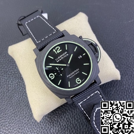 VS Factory Fake Panerai Watches Luminor PAM1118 Carbon Fiber Case Size 44mm