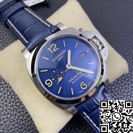 VS Factory Fake Panerai Watches Luminor GMT PAM01033 Blue Dial Size 44mm