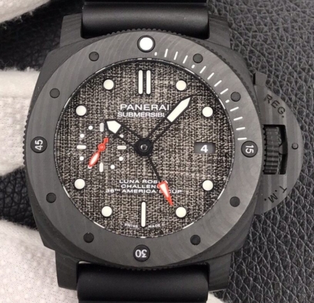 VS Factory Panerai Submersible Replica Watches GMT PAM01039 Gray Dial Size 47mm