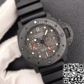 VS Factory Panerai Submersible Replica Watches GMT PAM01039 Gray Dial Size 47mm