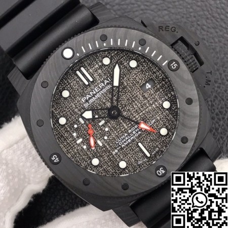 VS Factory Panerai Submersible Replica Watches GMT PAM01039 Gray Dial Size 47mm