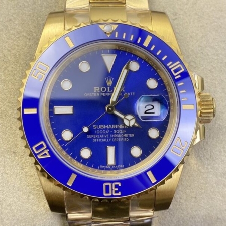 VS Factory Rolex Submariner M116618LB-0003 Gold Watch Size 40mm