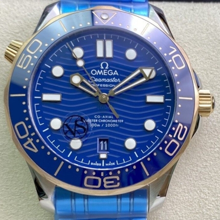 VS Factory Fake Omegas Seamaster Diver 300M 210.20.42.20.03.002 Rose Gold