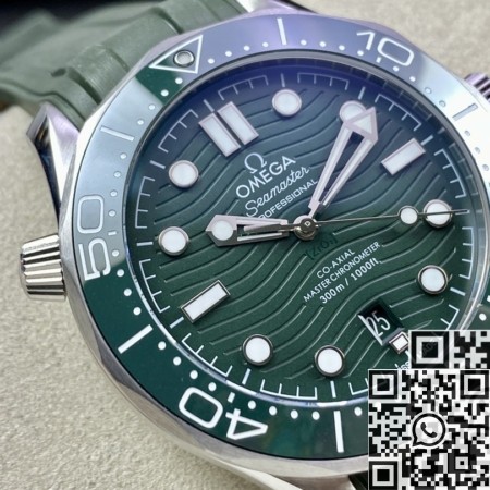 VS Factory Replica Omegas Seamaster Diver 300M 210.32.42.20.10.001 Green Rubber Strap