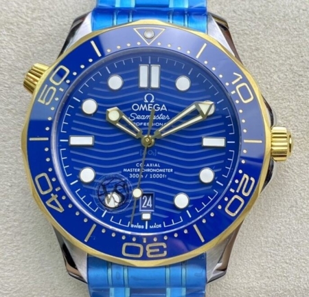 VS Factory Omega Seamaster fake Diver 300M 210.20.42.20.03.001 Blue Dial
