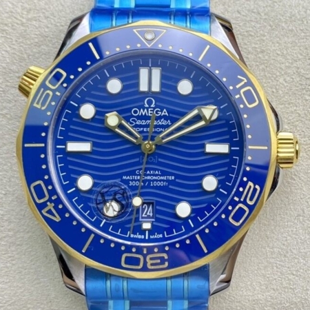 VS Factory Omega Seamaster fake Diver 300M 210.20.42.20.03.001 Blue Dial