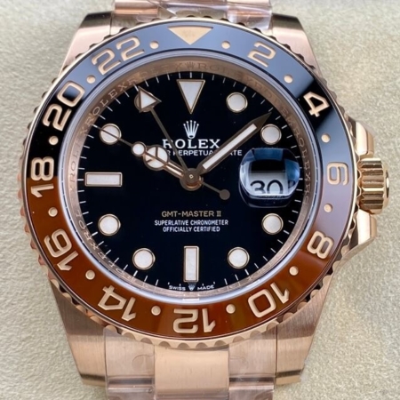 ARF Factory Rolex GMT Master II M126715CHNR-0001 Rose Gold Watch Replica