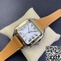 BV Factory Cartier Watch Fake Santos W2SA0006 Leather Strap