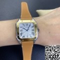 BV Factory Cartier Watch Fake Santos W2SA0006 Leather Strap