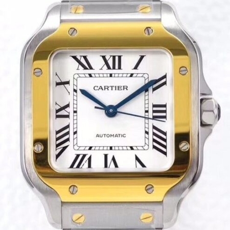 BV Factory Cartier Watch Fake Santos W2SA0016 White Dial