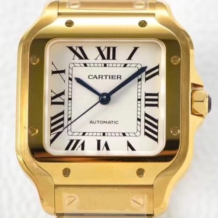 BV Factory Cartier Watch Fake Santos WGSA0030 Gold Watch Case