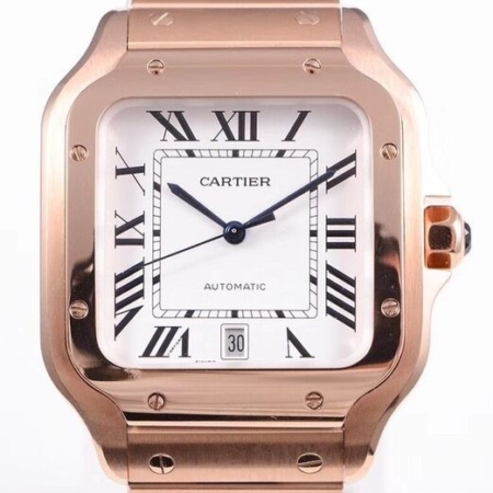 BV Factory Fake Cartier Watch Santos WGSA0018 Rose Gold Watch
