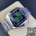 BV Factory Fake Cartier Watch Santos WSSA0062 Gradient Green