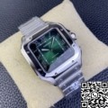 BV Factory Fake Cartier Watch Santos WSSA0062 Gradient Green