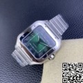BV Factory Fake Cartier Watch Santos WSSA0062 Gradient Green