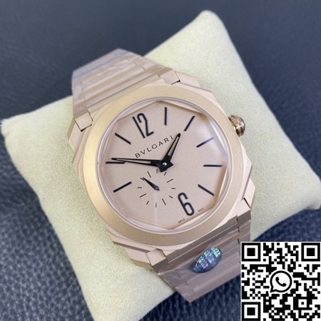 BV Factory Replica Bvlgari Octo Finissimo 102912 Rose Gold Watch