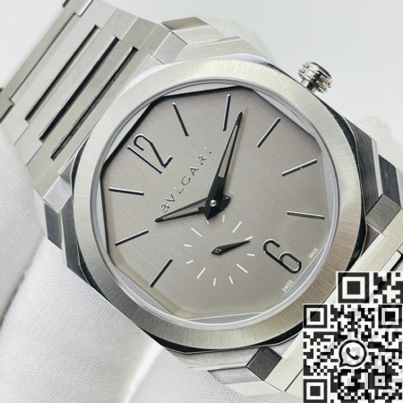 BV Factory Replica Bvlgari Octo Finissimo 103464 Silver Dial