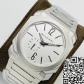 BV Factory Fake Bvlgari Octo Finissimo 103011 Silver White Dial