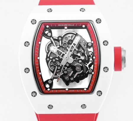 KV Factory Richard Mille 1:1 Replica RM055 V5 Red Rubber Strap