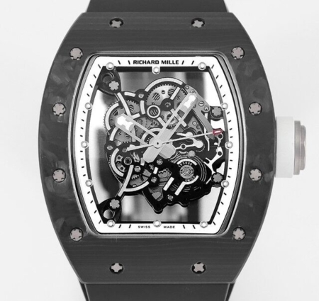 KV Factory Richard Mille Best Fake RM055 V5 White Dial Case2
