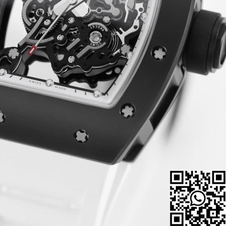 KV Factory Best Fake Richard Mille RM055 V5 White Rubber Strap