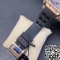 KV Factory 1:1 Richard Mille Fake RM011 Rose Gold Black Rubber Strap Case
