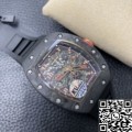 KV Factory Replica Richard Mille RM011 Red Dial Carbon Fiber Watch Case
