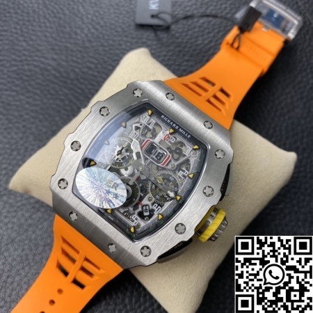 KV Factory Richard Mille Replicas RM011 Orange Rubber Strap