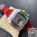 KV Factory Super Clone Richard Mille RM011 Red Rubber Strap
