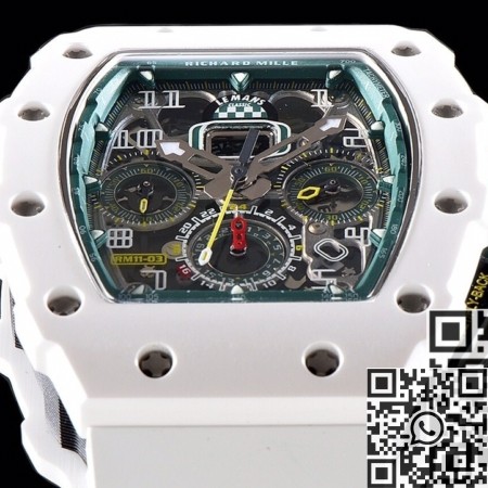 KV Factory Richard Mille Super Clone RM011 White Ceramic Case
