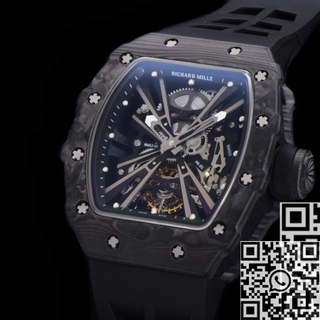 KV Factory Replica Richard Mille For Sale RM011 Tourbillon Series Carbon Fiber Watch Case