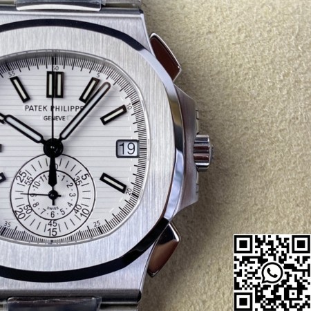 PPF Factory Patek Philippe Watches Replica Nautilus 5980/1A-019 White Dial