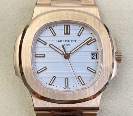 PPF Factory 1:1 Replica Patek Philippe Nautilus 5711R White Dial Rose Gold Watches
