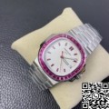 PPF Custom Fake Patek Philippe Watch Nautilus 5711 Red Diamond White Dial Watch