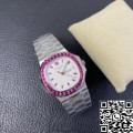 PPF Custom Fake Patek Philippe Watch Nautilus 5711 Red Diamond White Dial Watch