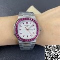 PPF Custom Fake Patek Philippe Watch Nautilus 5711 Red Diamond White Dial Watch