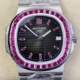 PPF Custom Patek Philippe Replica Watches Nautilus 5711 Red Diamond Black Dial Watch