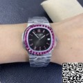 PPF Custom Patek Philippe Replica Watches Nautilus 5711 Red Diamond Black Dial Watch