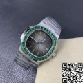 PPF Custom Patek Philippe Nautilus Replica 5711 Emerald Diamond Green Dial Watch