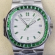 PPF Custom Replica Patek Philippe Nautilus 5711 Emerald Diamond White Dial Watch